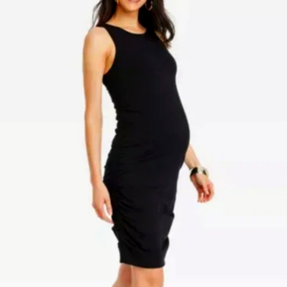 NWT Isabel Maternity Essential Bodycon Dress Black